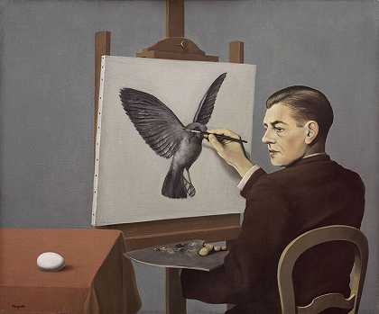 透视（La Clairvoyance）（1936） by René Magritte
