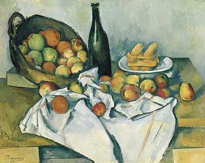 《苹果篮静物》（1890-1894） by Paul Cézanne