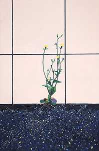 瓷砖前的草丛（2020年） by Camille Brès