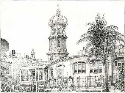 瓜达卢佩圣母院，瓦拉塔港（2021年） by Nicolas de Crécy