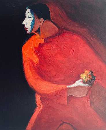Mimo con flores（2014） by Alfredo ALCALDE