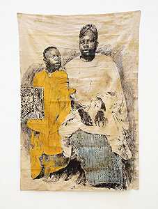 穿着黄色束腰外衣的妇女和儿童，塞内加尔（2021年） by Roméo Mivekannin