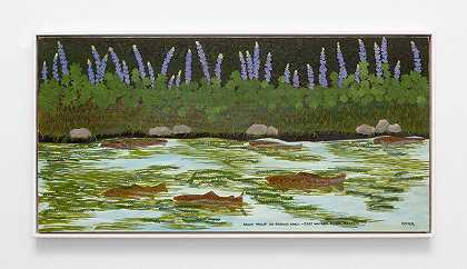 罗萨奇牧场上的黎明鳟鱼——内华达州东沃克河（1991年） by Jessie Homer French