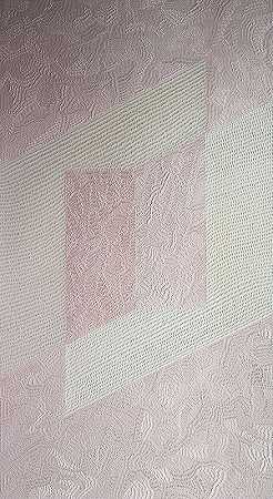 连续分离，刀画II-加工纹理纸（黄色+粉色）（2020年） by Lucha Rodriguez