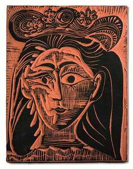 式花帽（A.R.521）（1964年）|出售 by Pablo Picasso 