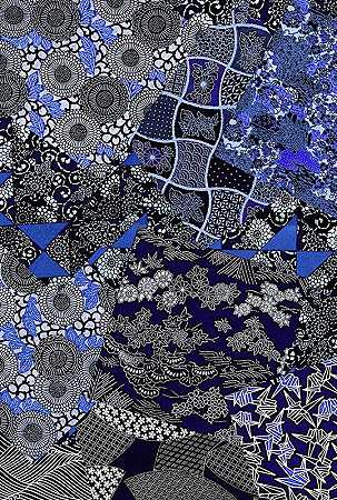蓝色折纸被子（2021年） by Lynn Savarese