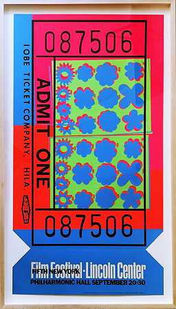 林肯中心门票，不透明亚克力（Feldman&Schellmann，II.19）（1967年） by Andy Warhol