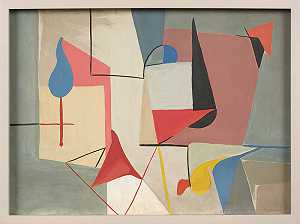 无标题（立体派作品）（约1948年） by Elaine de Kooning