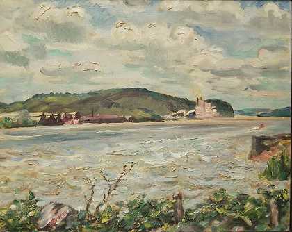 海景（约1930年） by David Burliuk