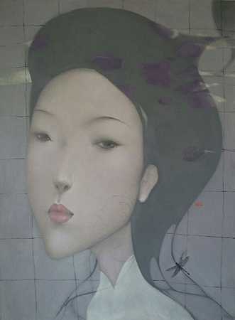 “优雅”大型油画具象肖像画（2016年） by Nguyen Van Cuong