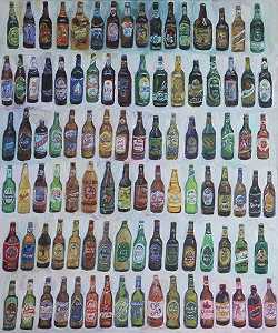 99瓶挂在墙上的啤酒（2020年） by John Kilduff