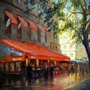 巴黎人行道咖啡馆（2021） by Christopher Clark