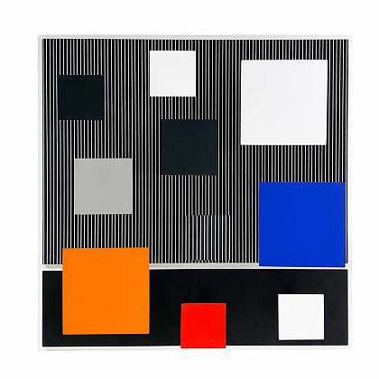颜色和正方形（1988年） by Jesús Rafael Soto