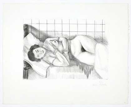 睡姿，腿部披肩（1929）|出售 by Henri Matisse