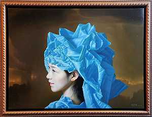 Blue paper bride（2020） by Zeng Chuanxing