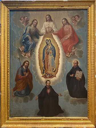瓜达卢佩圣母玛利亚被神圣的三位一体加冕（约18世纪） by Miguel Cabrera
