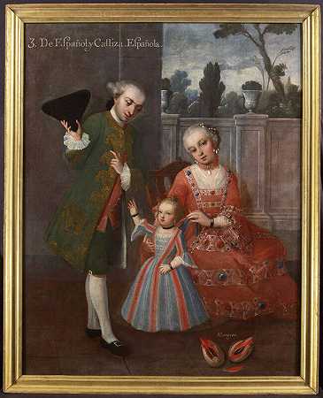 西班牙和卡斯蒂扎，西班牙。（约1770-80年） by ANDRES DE ISLAS