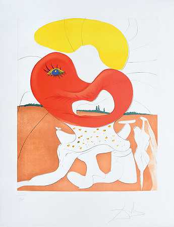 乐桑都音和乐阳。（阴阳之血。）（1974） by Salvador Dalí