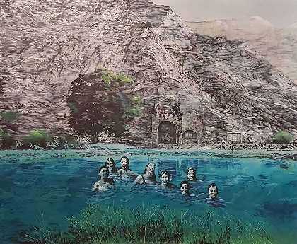 Taq-e Bostan沼泽（2021年） by Soudeh Davoud