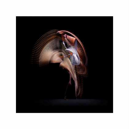 《抽象舞者》，白3，2019年（2019年） by Giles Revell