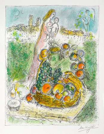 La Grande回收站（The Grand Basket）（1975） by Marc Chagall