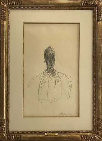 迭戈肖像（1951） by Alberto Giacometti