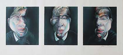 《三本自画像研究》（1981年） by Francis Bacon