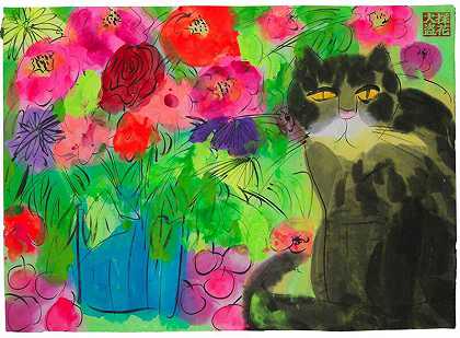 猫的花束（1998） by Walasse Ting 丁雄泉