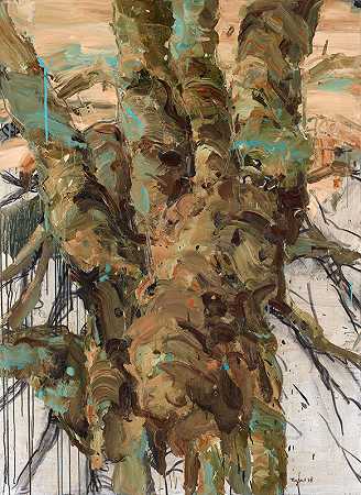 摘自《树在里面》系列，一棵巴勒斯坦橄榄树（2018年） by Tagreed Darghouth