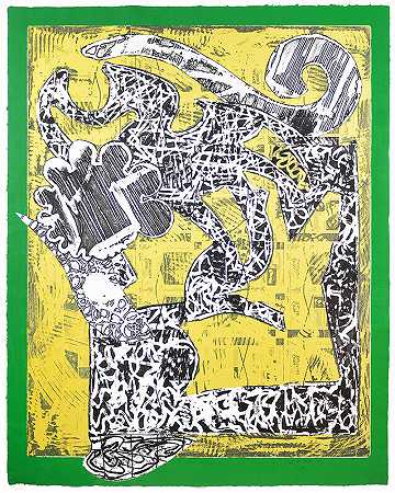 《绿色期刊》（1985） by Frank Stella