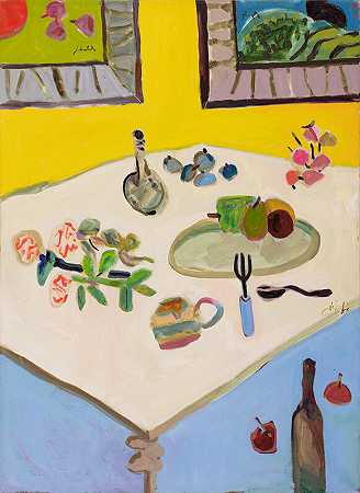 餐桌摆设（约1985年） by Zygmund Jankowski