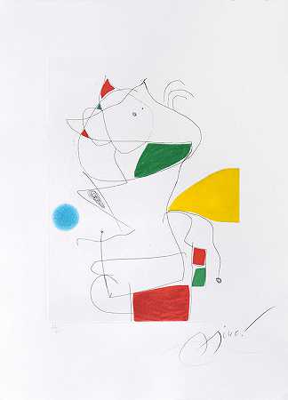 圣拉扎罗庄园，第5页（1977年） by Joan Miró