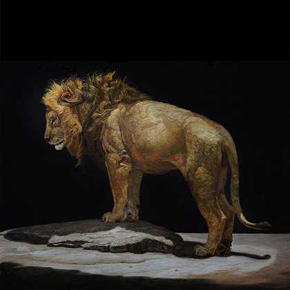 站在Kopjes上的狮子（2019年） by Patricia Traub