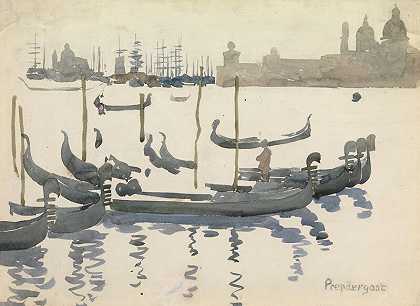 威尼斯贡多拉号（1898-1899） by Maurice Brazil Prendergast