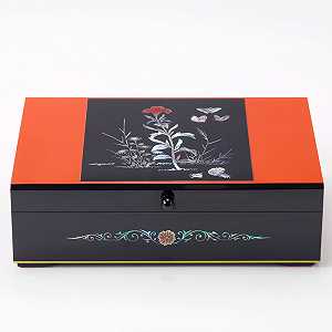 韩国明花（韩国传统绘画）设计的珠宝盒（2019年） by Man-Soon Park