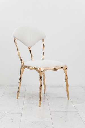 刻面青铜餐椅，美国（2018年） by Markus Haase