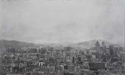 台北市系列-从内湖山俯瞰台北市2（2019） by CHOU Cheng Wei