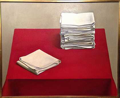 红地毯上的白色抹布（1983） by Georges Rohner