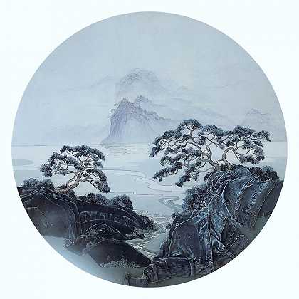 物质欲望的景观——河对岸的山景II（2020年） by Jiang Wanlin