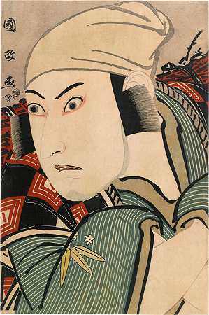 一川耀三作为一名土匪，实际上是三田无次郎Tomotsuna（约1796年） by Utagawa Kunimasa