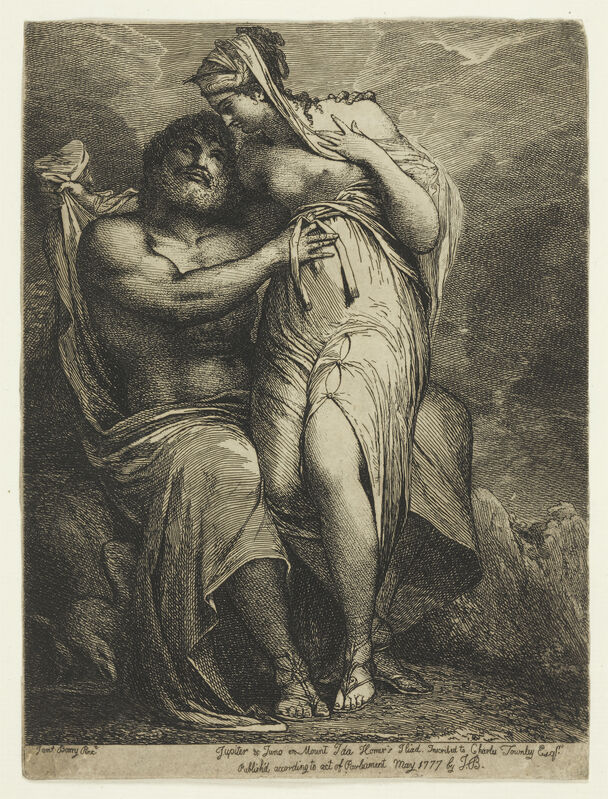 朱庇特和朱诺在艾达山上。(1777-1790) by James Barry