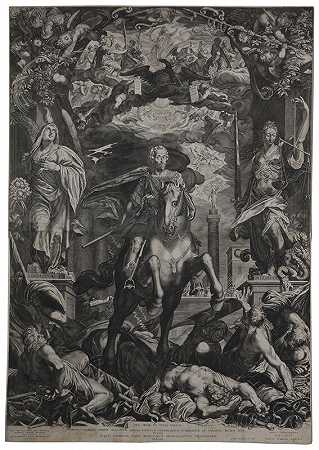费迪南德皇帝骑马。(1629) by Aegidius Sadeler II