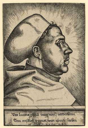 马丁·路德（卢卡斯·克拉纳赫之后）（1523） by Daniel Hopfer I