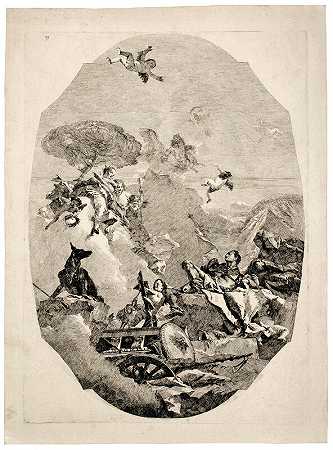 火星三女神（约1760年） by Lorenzo Baldissera Tiepolo after Giovanni Battista Tiepolo