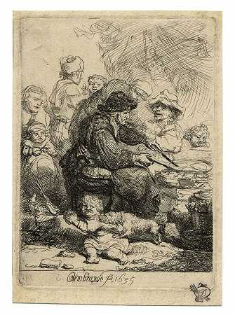 煎饼女人（1635） by Rembrandt van Rijn