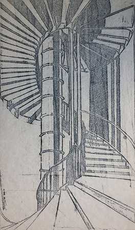 地铁楼梯（1929） by Cyril Power