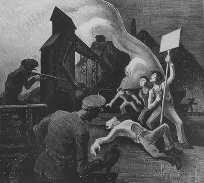 \\《罢工》（1933） by Thomas Hart Benton