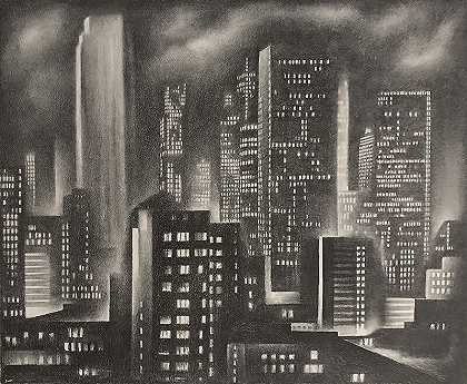 纽约之夜（1931） by Howard Cook