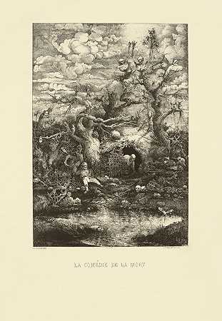 死亡通讯社（1854年） by Rodolphe Bresdin