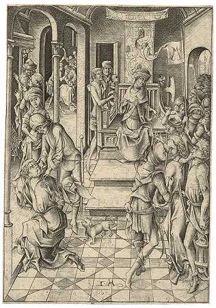 安纳斯之前的基督（约1480年） by Israhel van Meckenem